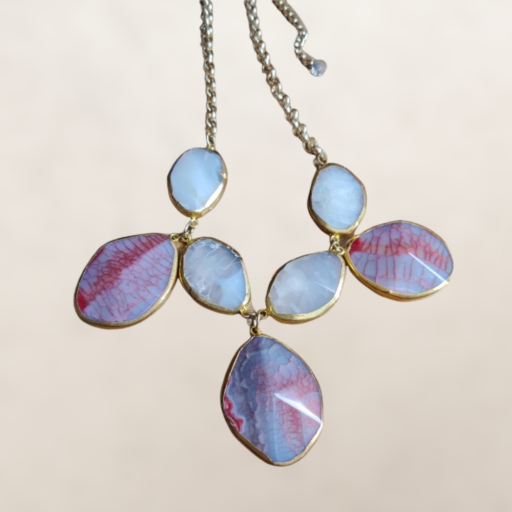 Crystal Necklace Moonstone Fluorite